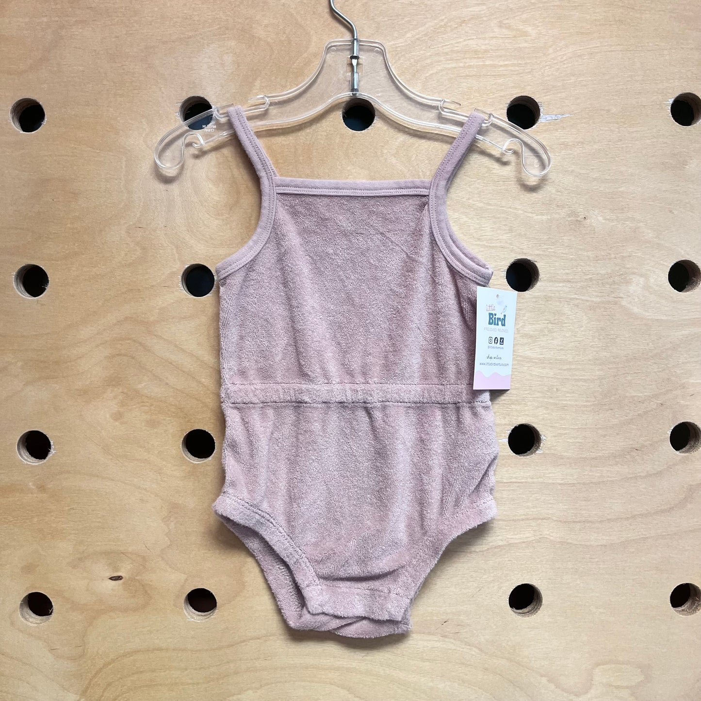 Blush Pink Terry Romper