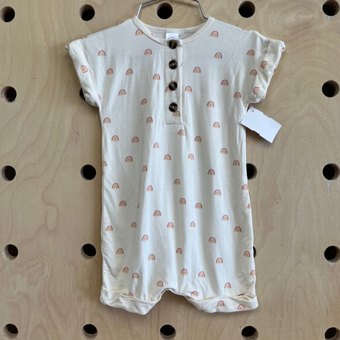 Cream Rainbow Romper