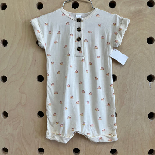Cream Rainbow Romper