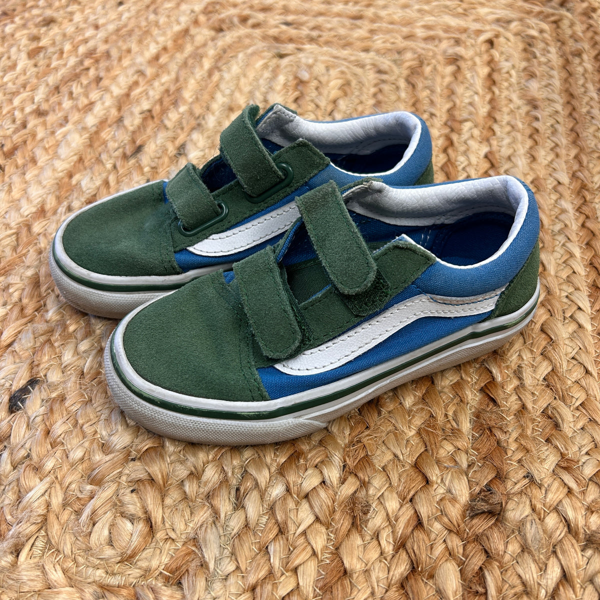 Blue & Green Velcro Sneakers