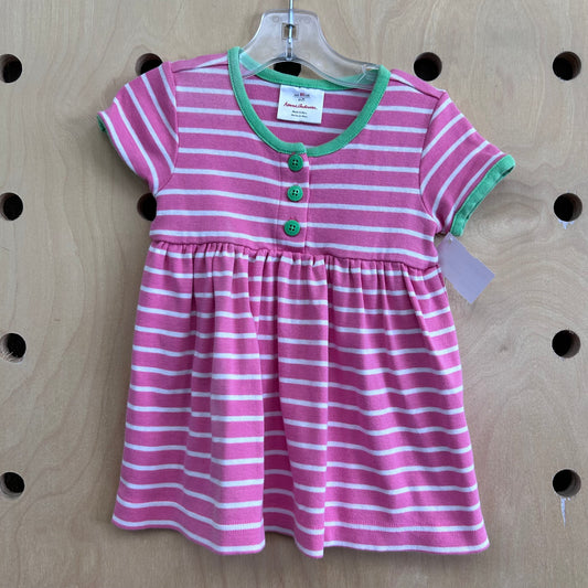 Pink Striped Baby Doll Top