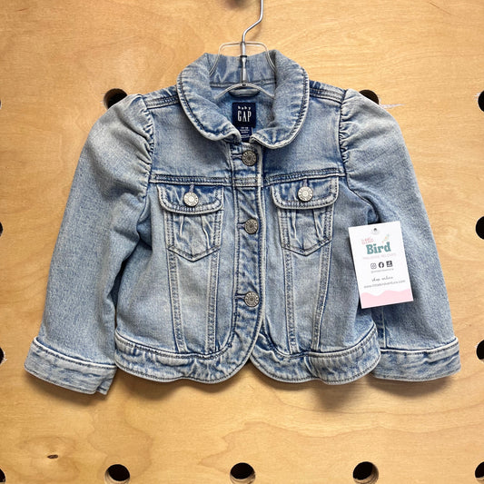 Light Wash Denim Snap Jacket