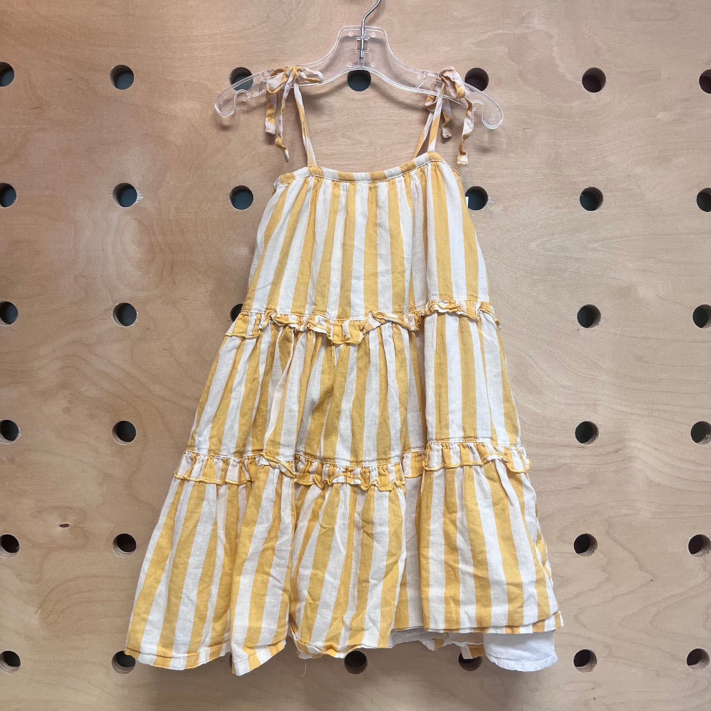 Yellow Striped Tie Dress