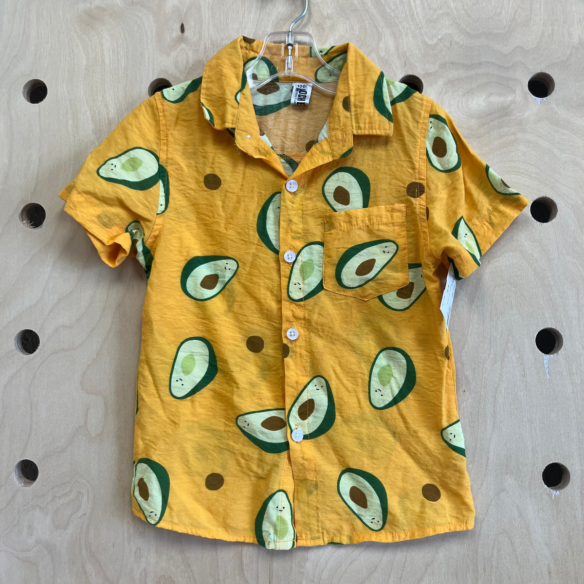 Yellow Avocado Button Up