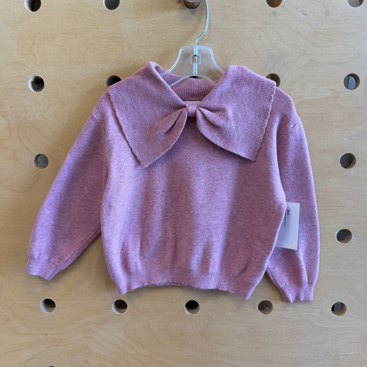 Pink Bow Collar Sweater