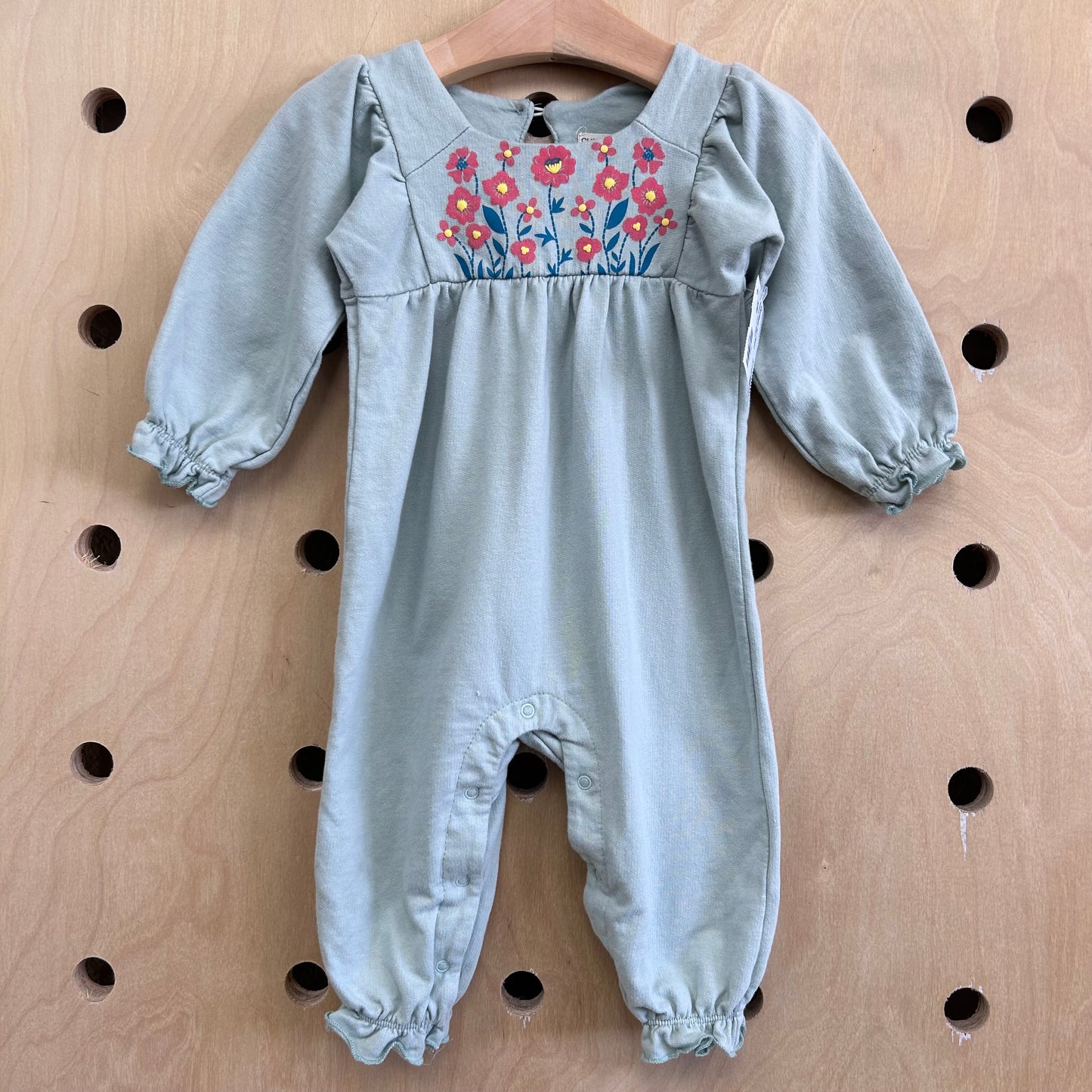 Seafoam Floral Romper