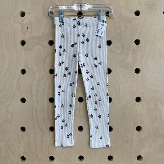Cream Waffle Knit Leggings