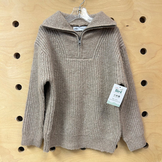 Beige 1/4 Zip Sweater