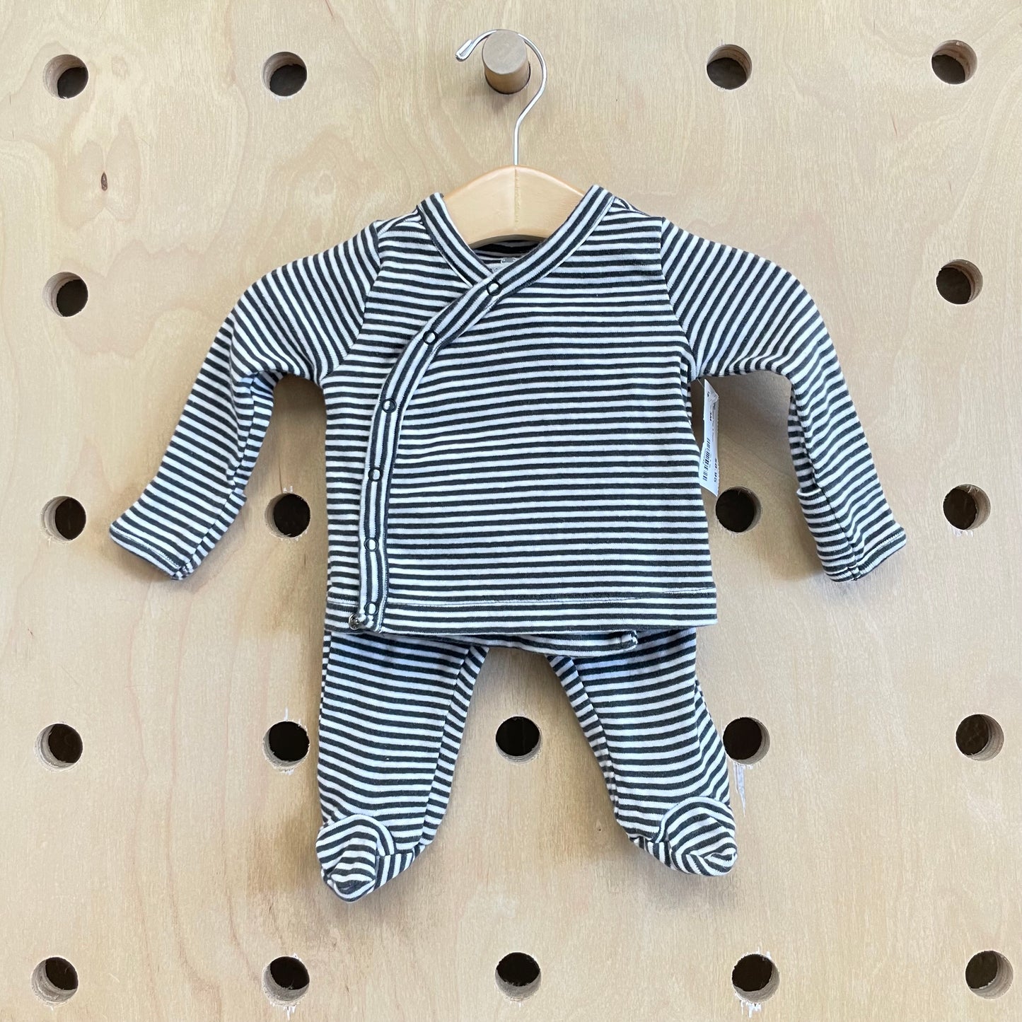 Grey Striped Top & Pants