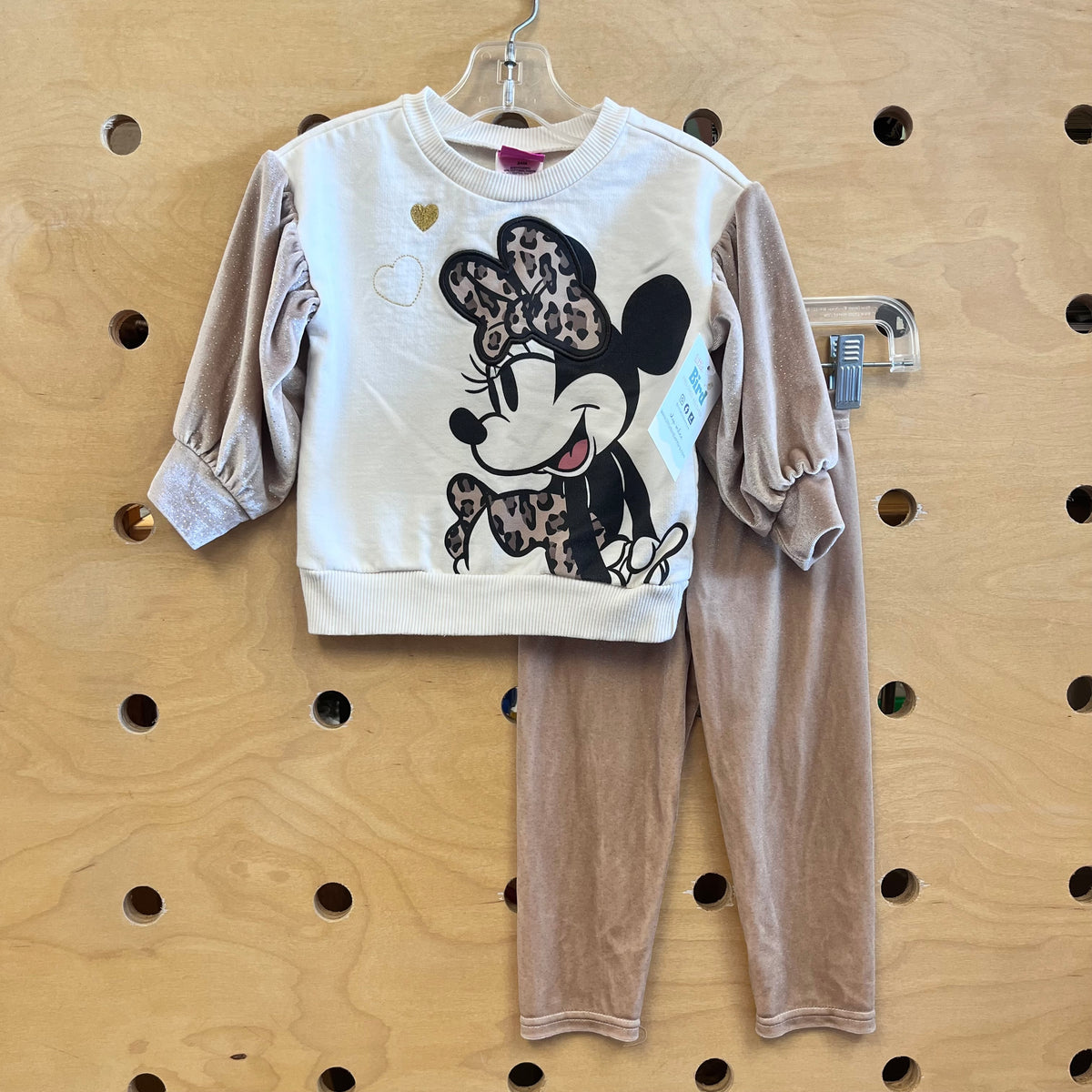 White Cheetah Sparkle Minnie Outfit