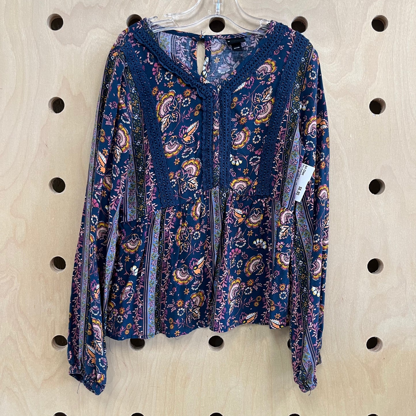 Blue+Purple Floral Top