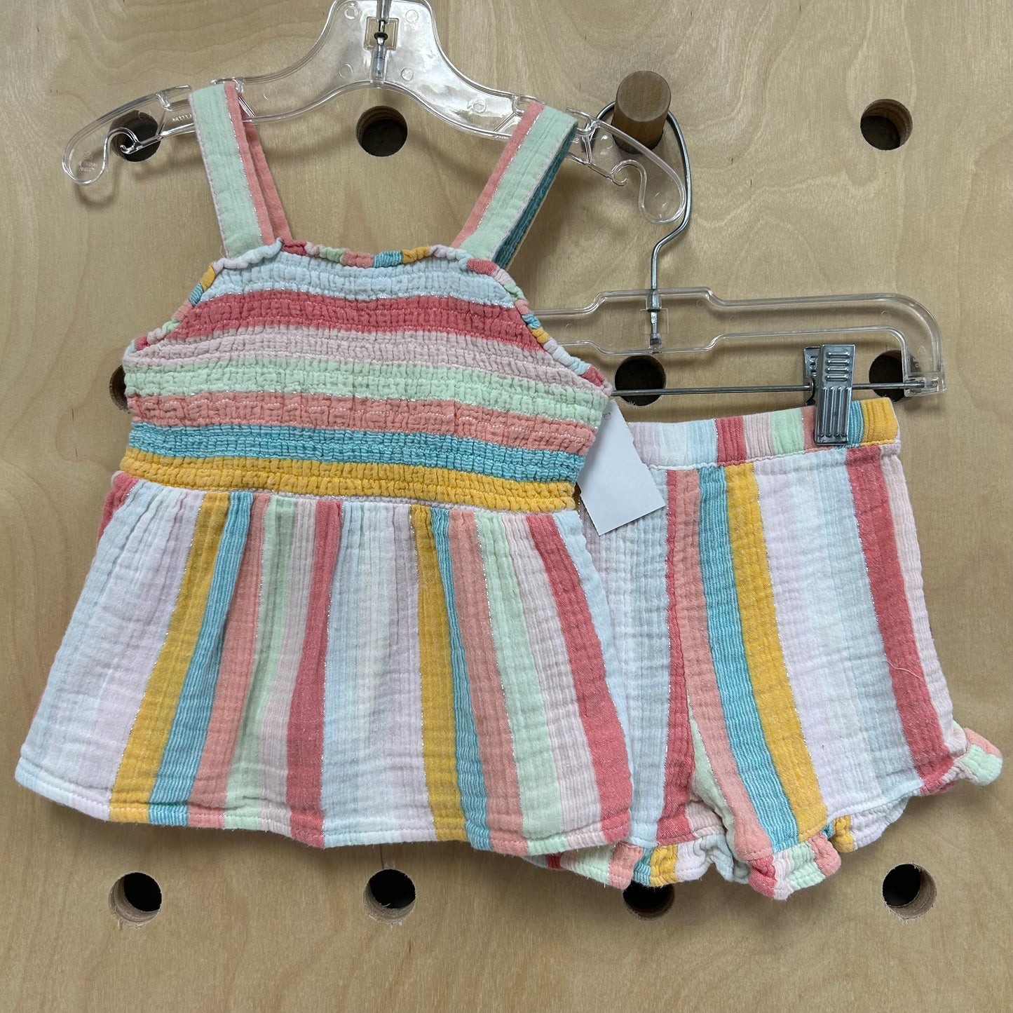 Pastel Striped Tank & Shorts