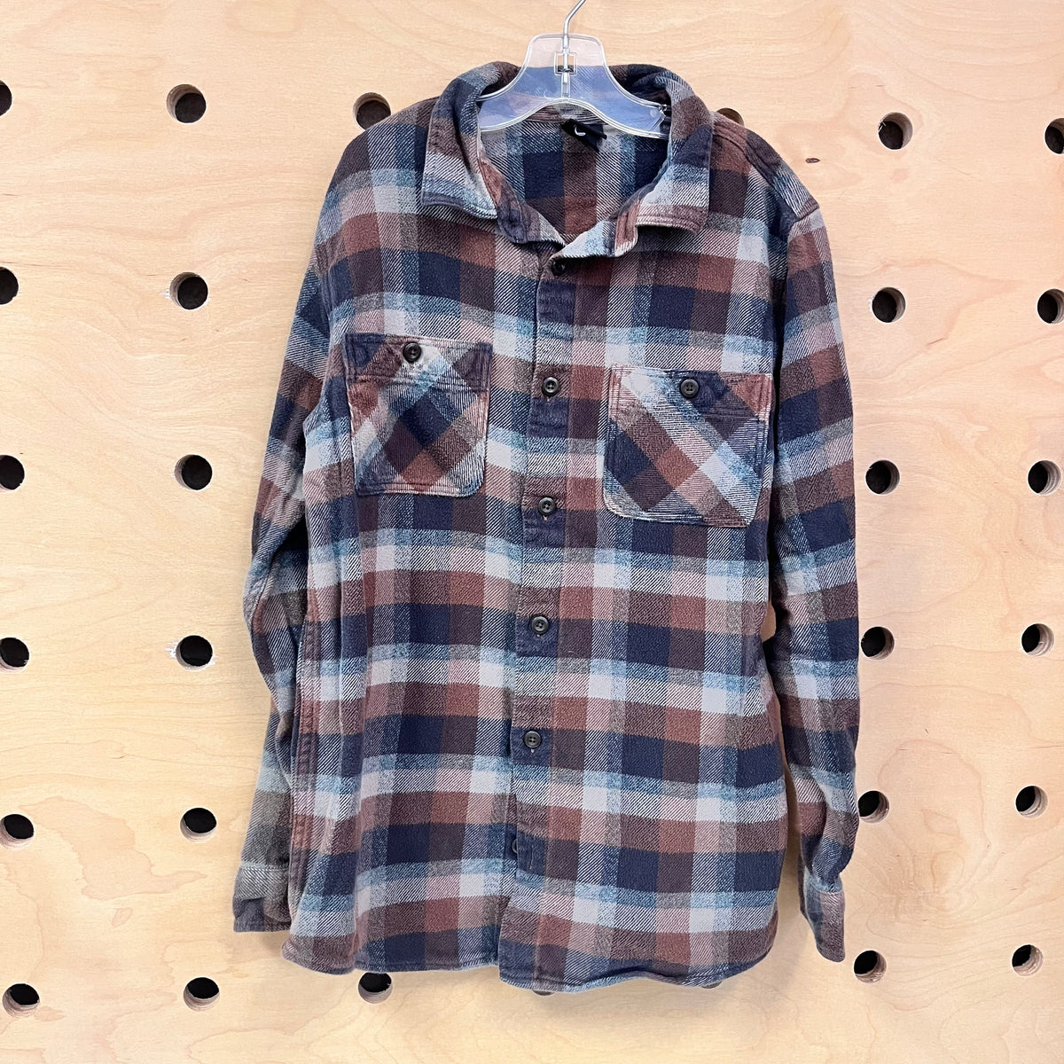 Browns/Teal Plaid Flannel