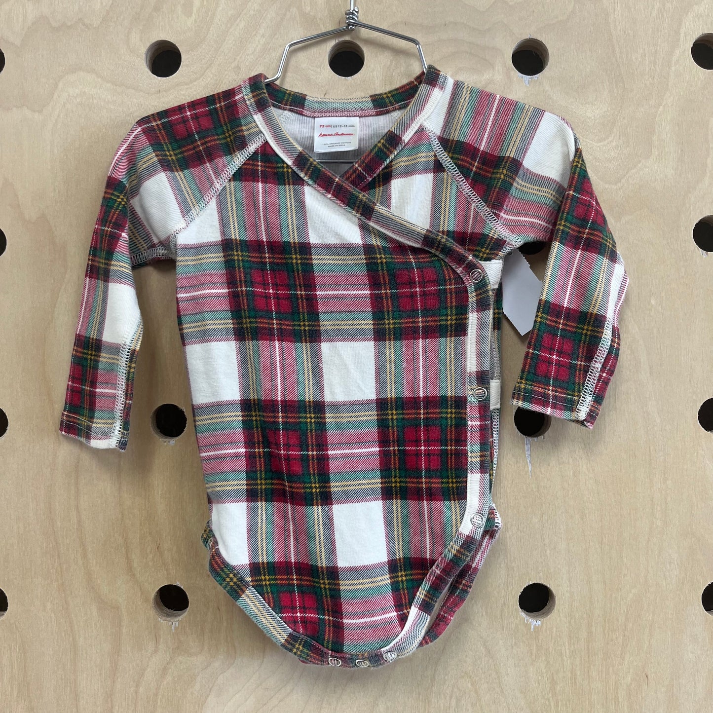 Plaid Wrap Style bodysuit