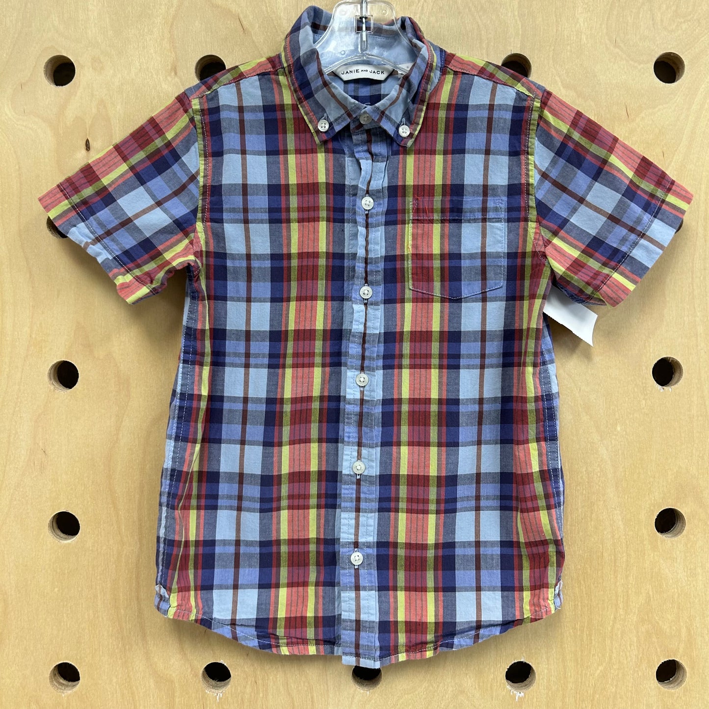 Blue Plaid Button Up Shirt