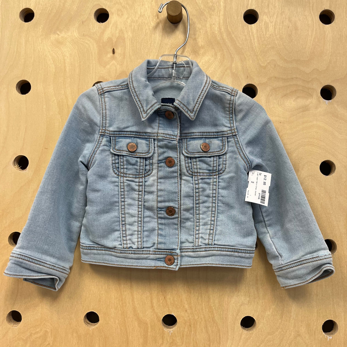 Light Wash Denim Snap Jacket