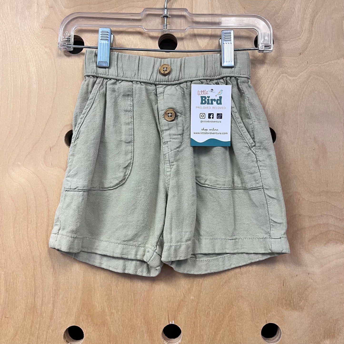 Green Gauze Shorts