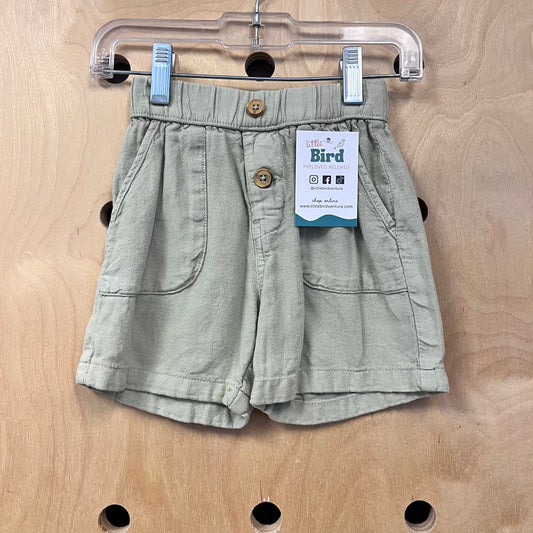 Green Gauze Shorts