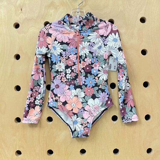 Floral Zip Swimsuit