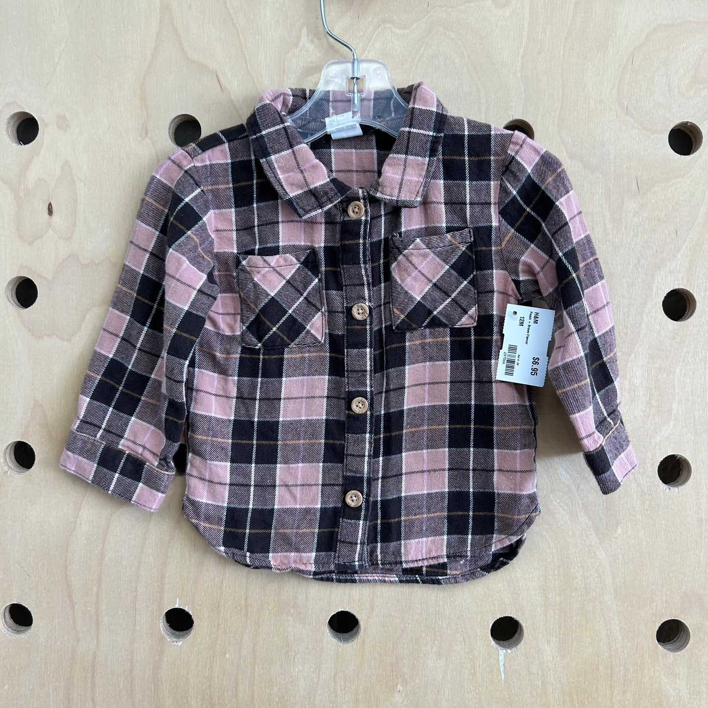 Peach + Brown Flannel