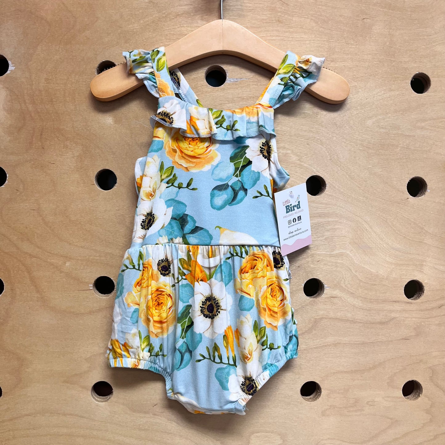 Floral Ruffle Butt Bamboo Romper NEW!