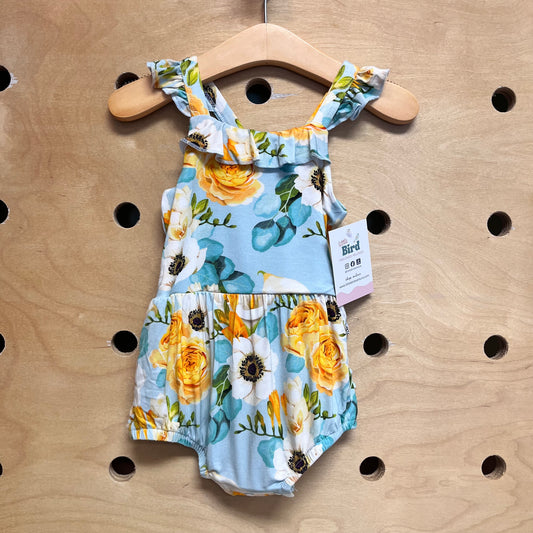 Floral Ruffle Butt Bamboo Romper NEW!