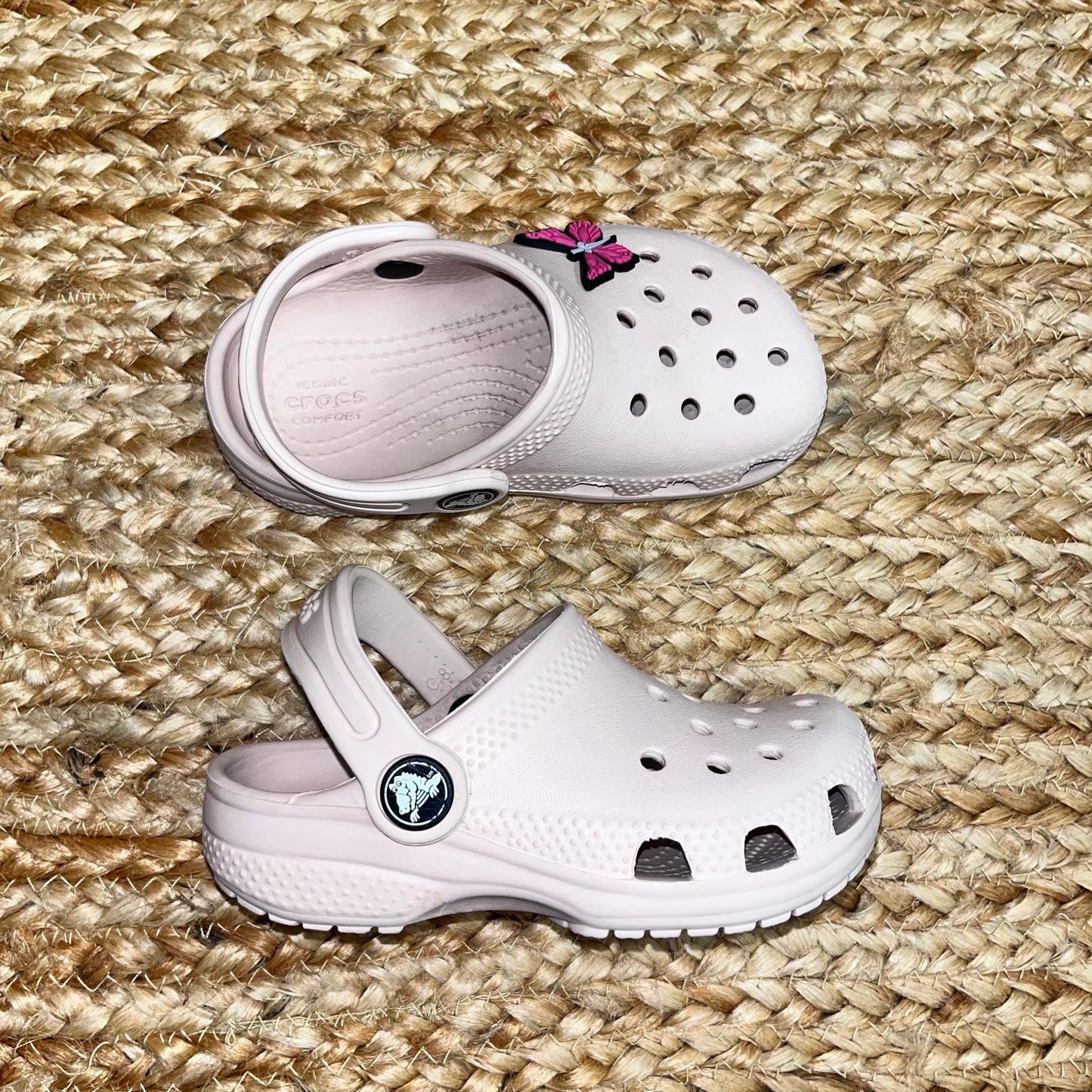 Blush Pink Perforated Clogs