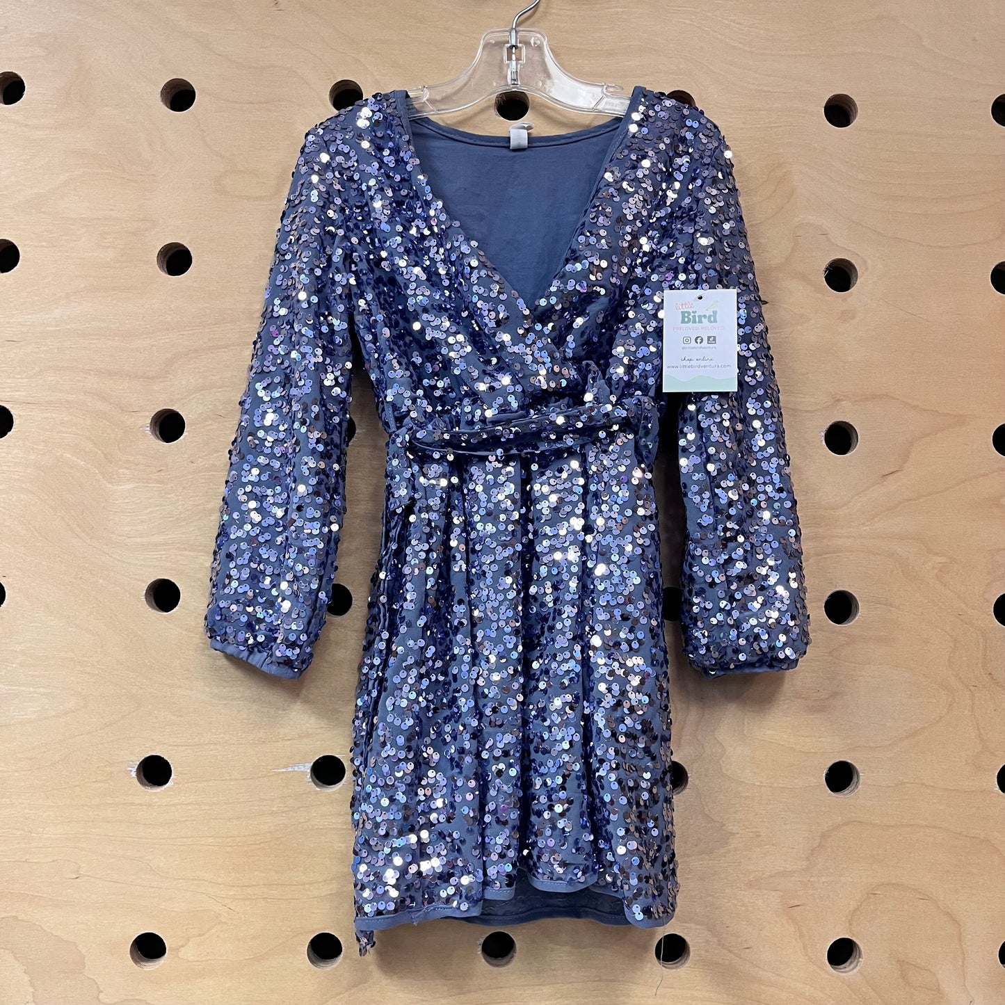 Grey Sequins Sparkle Dress