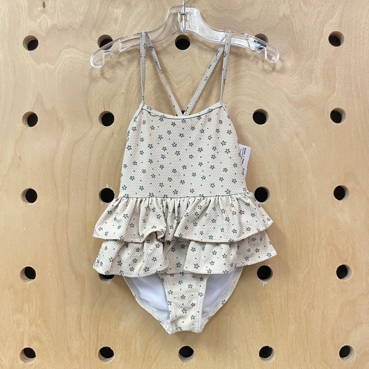 Cream Floral Swimsuit