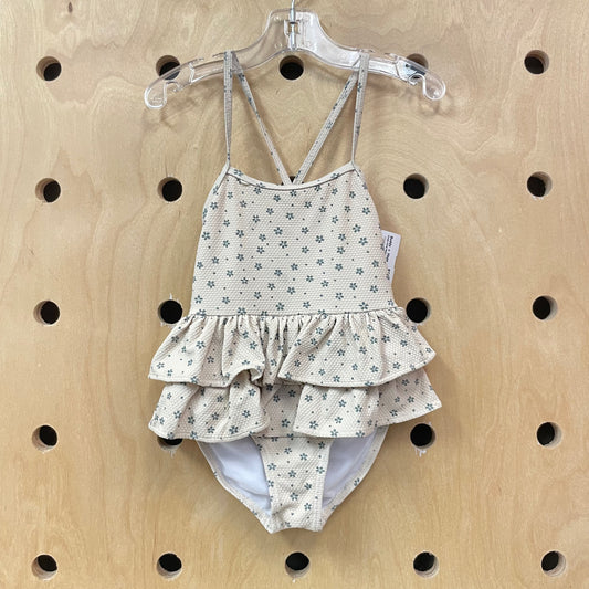 Cream Floral Swimsuit