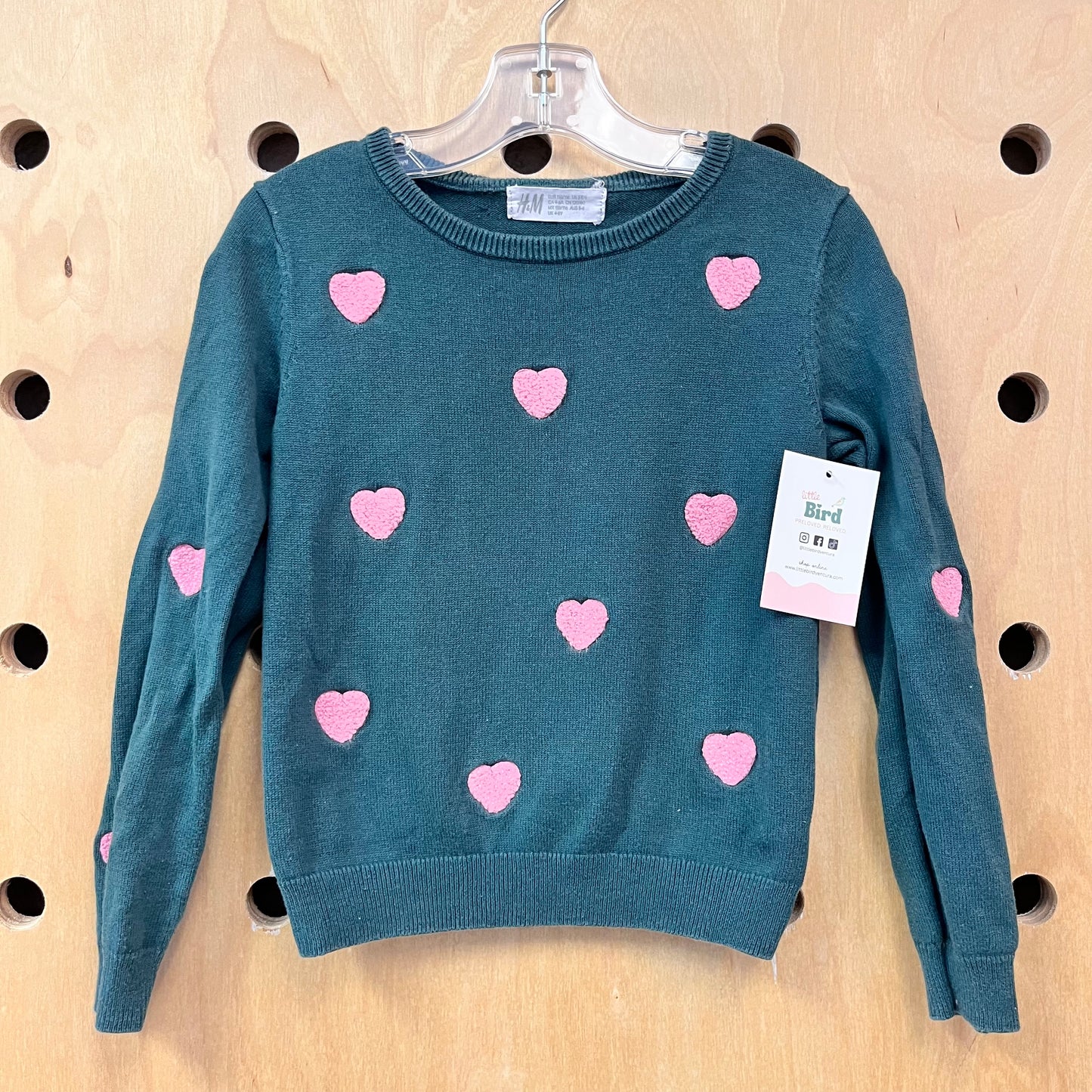 Grren + Terry Hearts Sweater