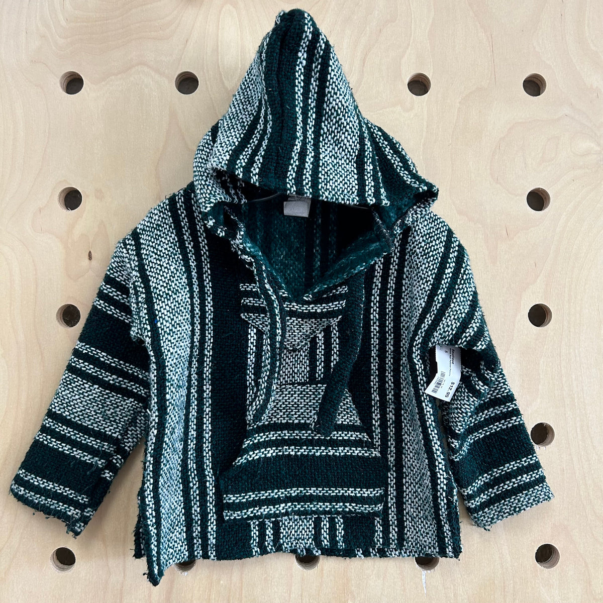 Green Baja Pullover Poncho