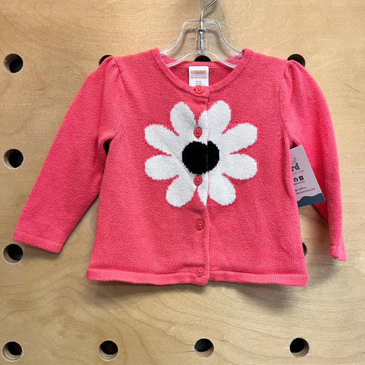 Pink Flower Cardigan