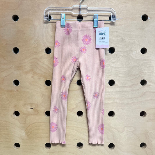 Orange/Pink Floral Leggings