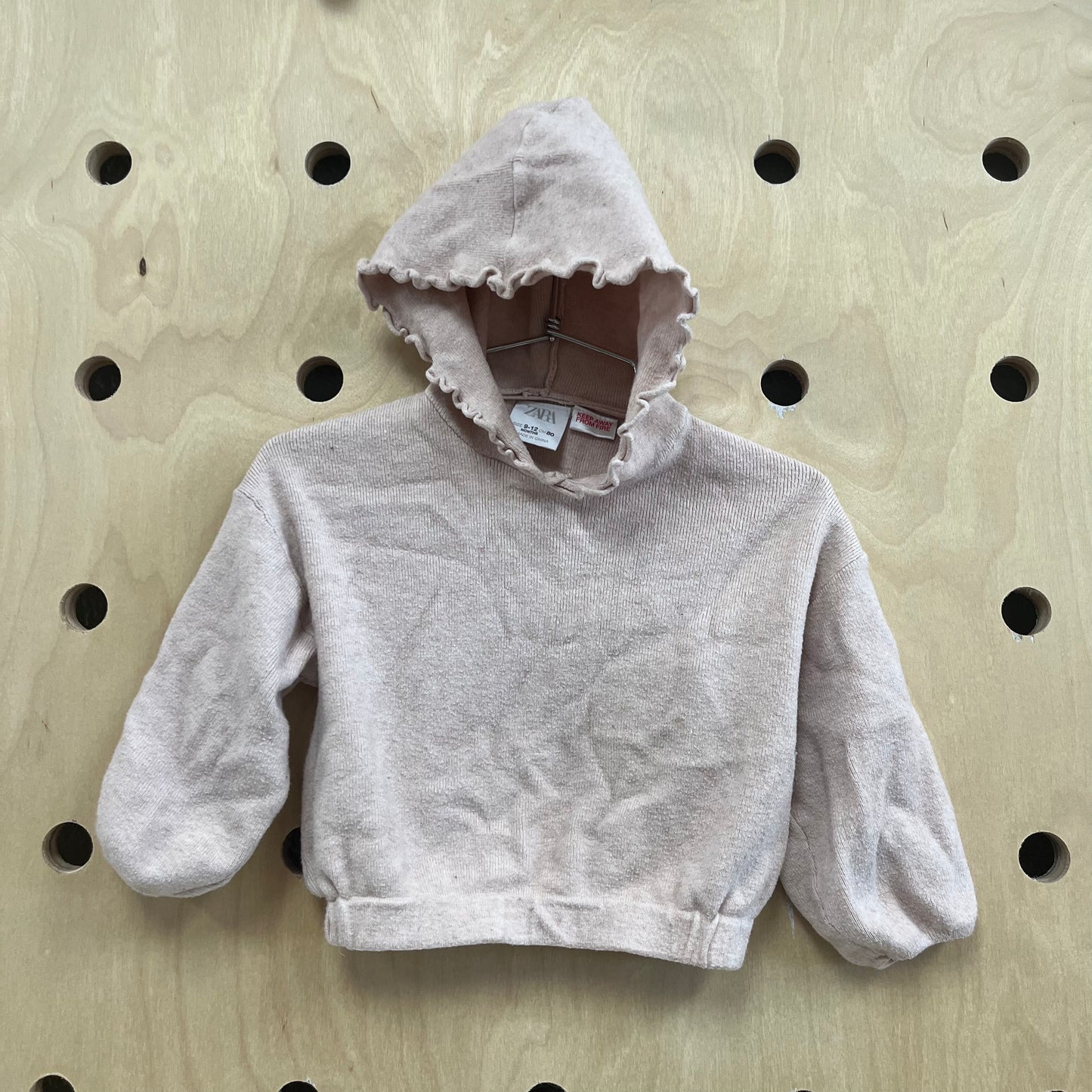 Pink Ruffle Hoodie Pullover
