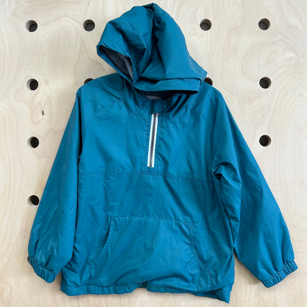 Green Hoodie Pullover Windbreaker
