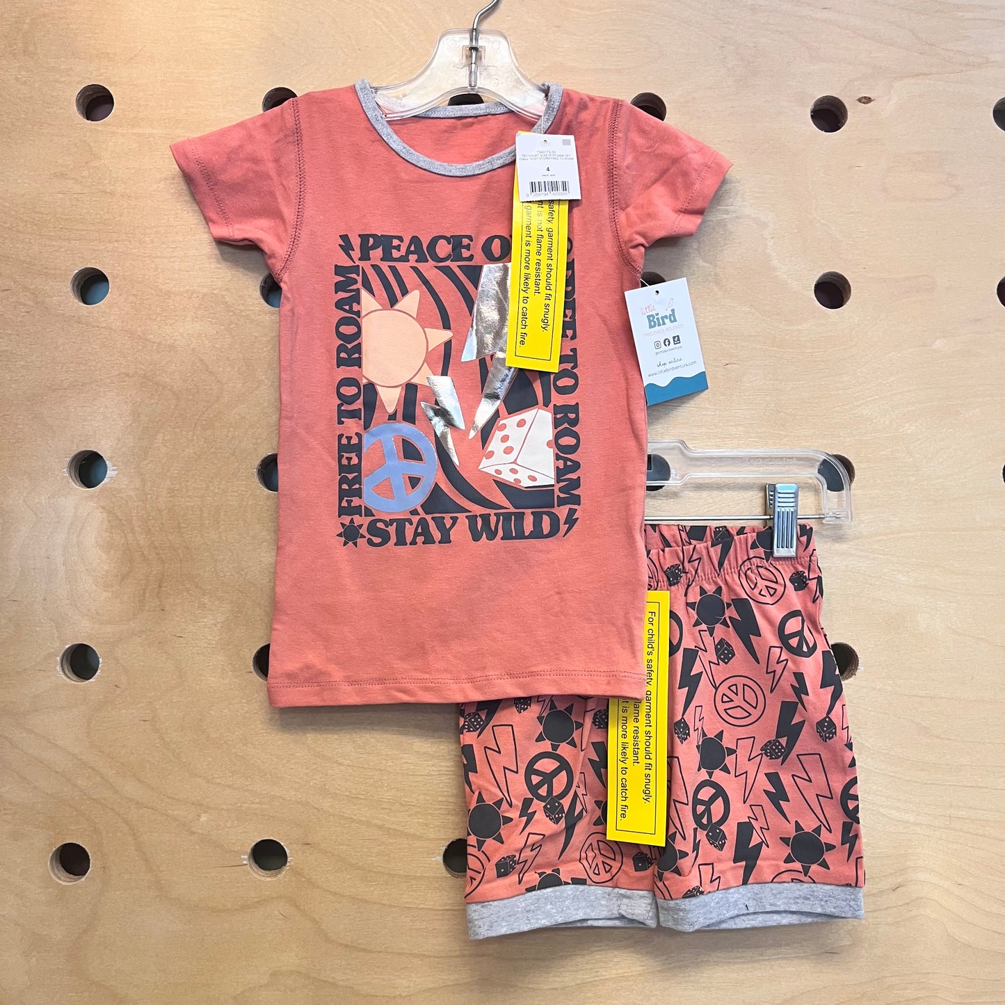 Orange Peace Out Pajamas NEW!