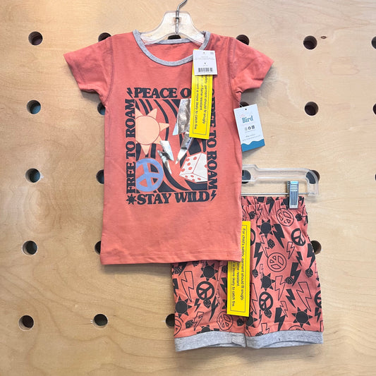 Orange Peace Out Pajamas NEW!