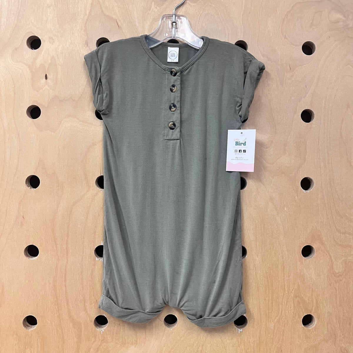 Olive Button Organic Bodysuit