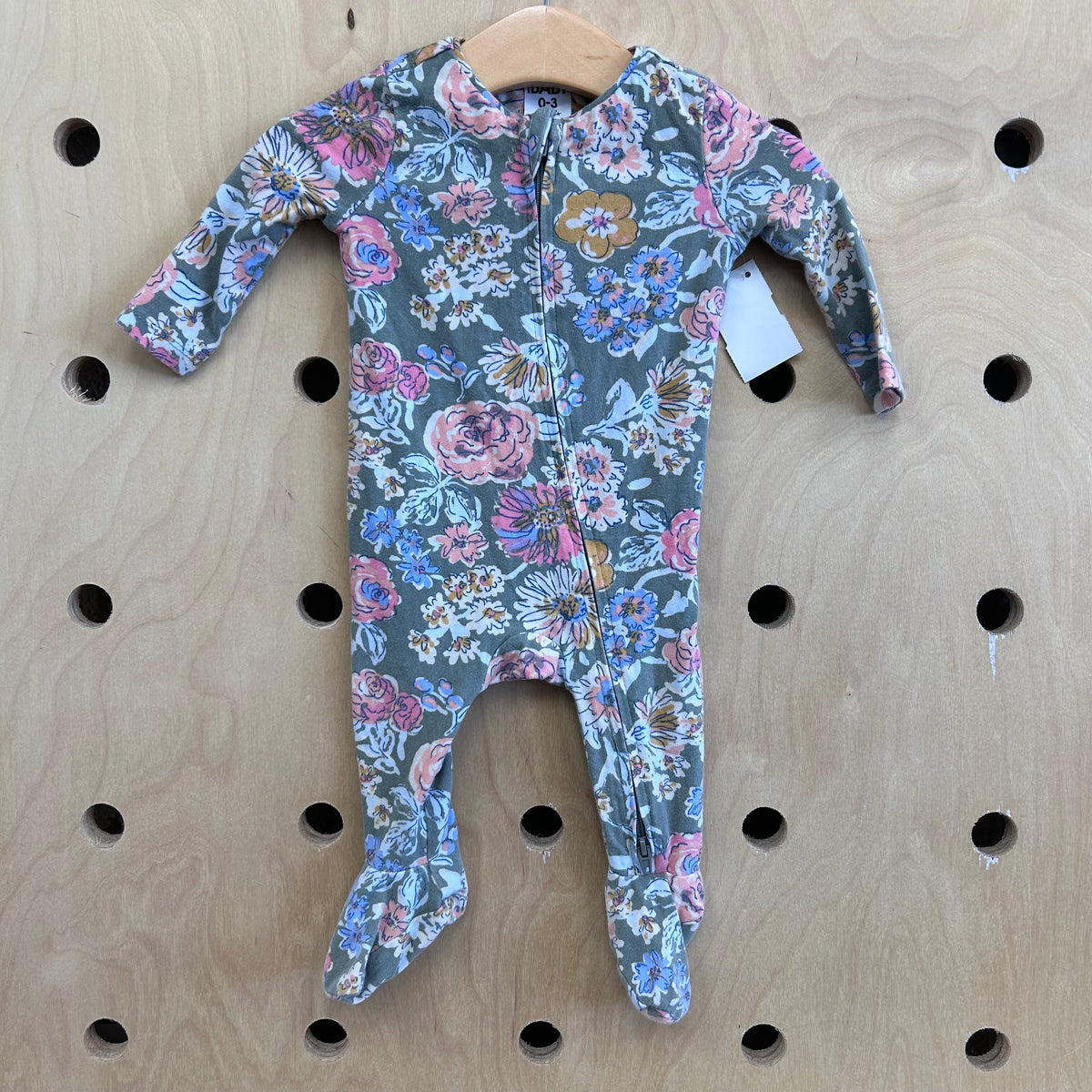 Green Floral Zippy