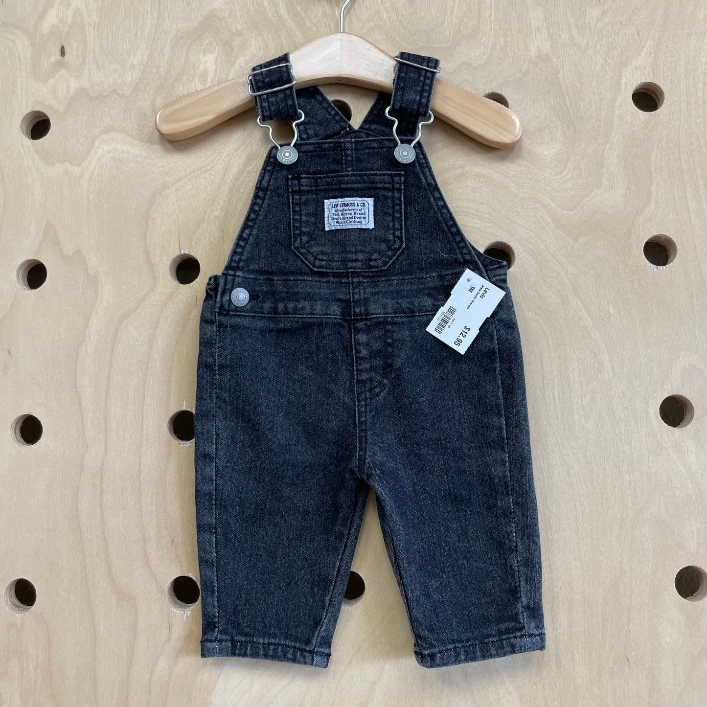 Black Denim Overalls
