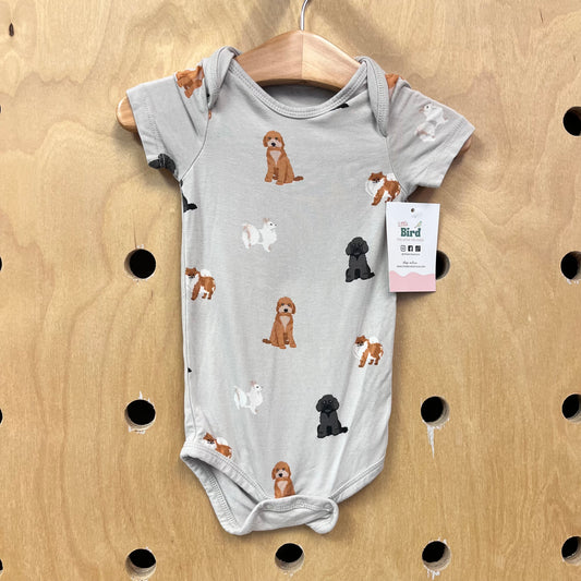 Grey Doggy Bamboo Bodysuit