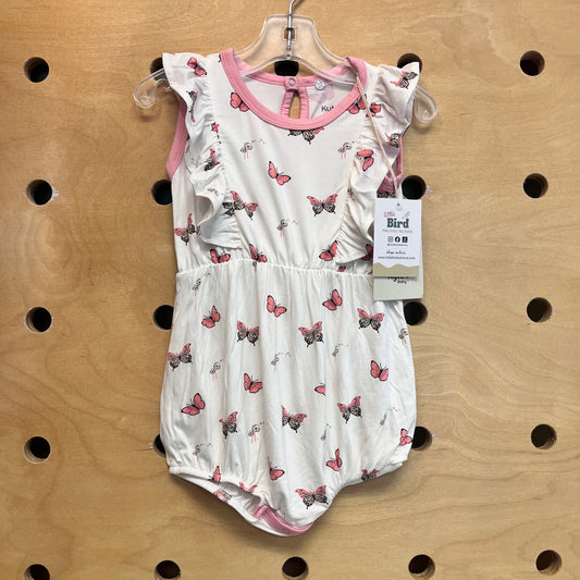 Cream Butterfly Bamboo Romper NEW!