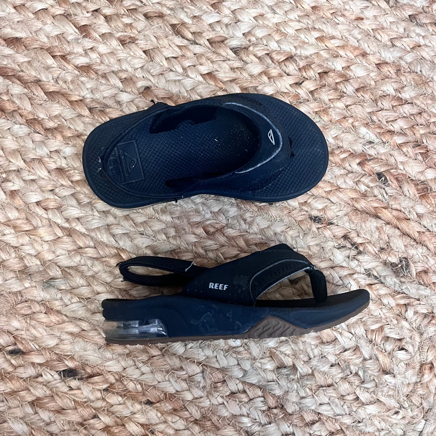 Black Back-Strap Beach Sandals