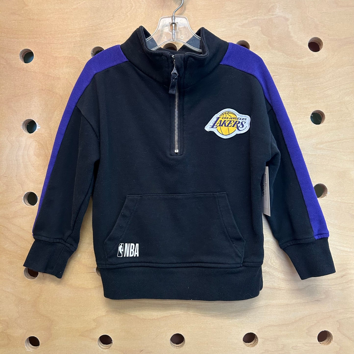 Black Lakers Patch 1/4 Zip Jacket
