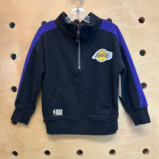 Black Lakers Patch 1/4 Zip Jacket