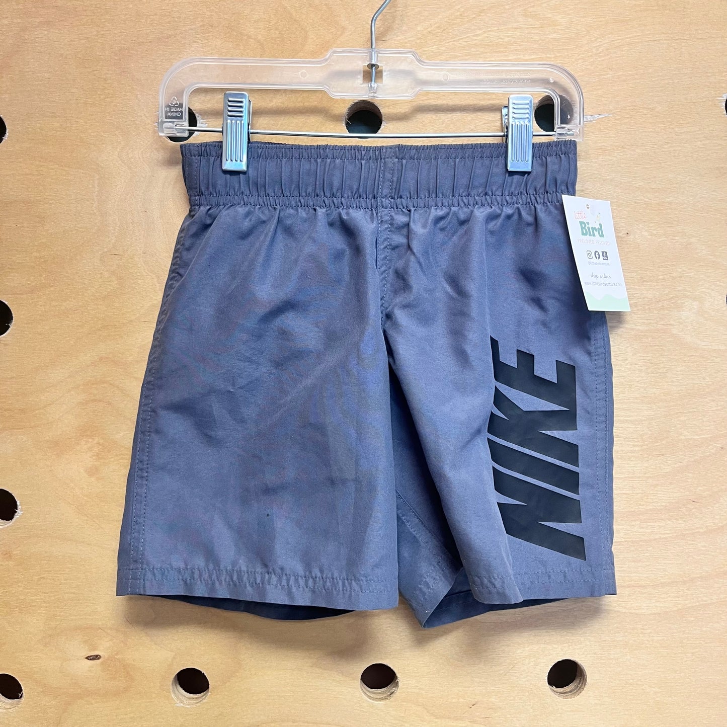 Grey/Black Logo Swim Trunks