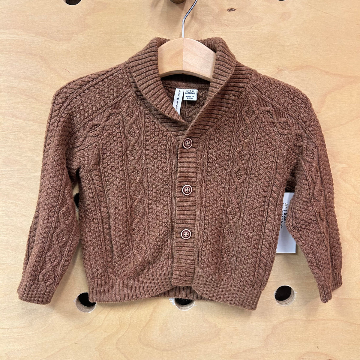 Brown Cable Knit Sweater