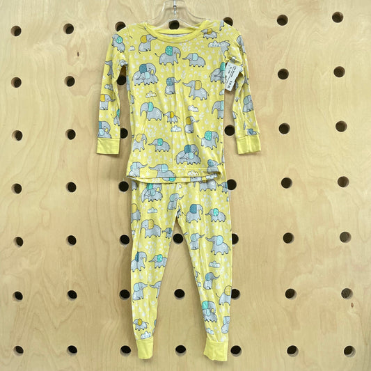 Yellow Elephants Bamboo Blend Pajamas