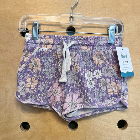Purple Floral Soft Shorts